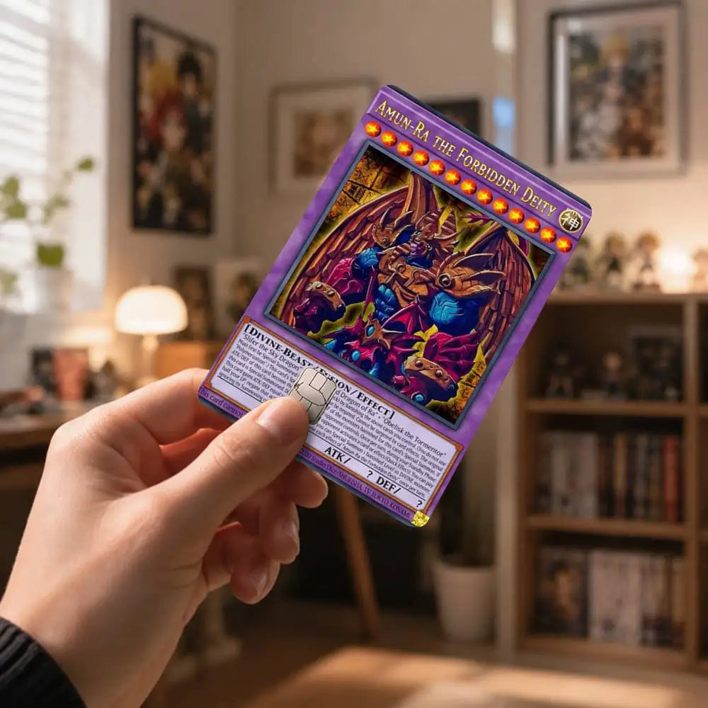 autocollants carte crédit yu gi oh violet multicolore illustrations brillantes adhésifs cartes jeu dimension
