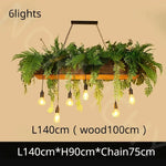 suspension végétale moderne feuilles vertes lumière led chaînes semi encastrée(touches) haute qualité certification