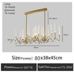 lustre moderne élégant cristal transparent filigrane doré salon chambre étude LED 2000 82000 lumens