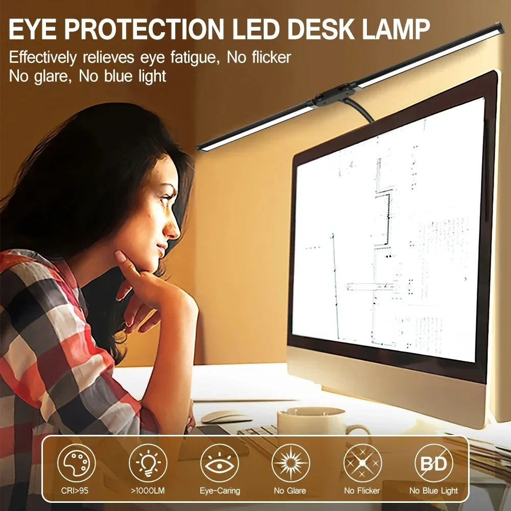 lampe led noir moderne réglable 5v couleurs 10 niveaux usb adaptable clip