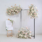 décoration mariage arches fleurs roses baby's breath voile romantique extérieur