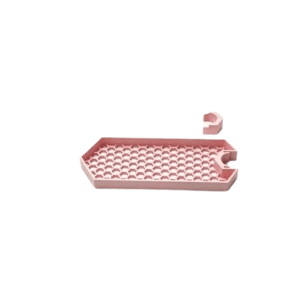 support rangement mural rose clair jaune noir grille hexagonale clips fixation rangement douche réutilisable