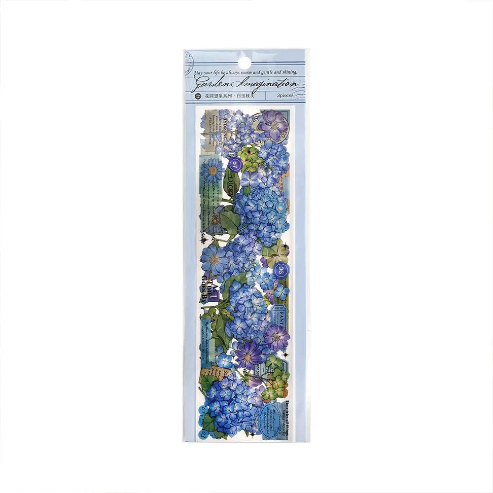 autocollants fleurs papillons texte vintage romantique bleu rose marron blanc pièces