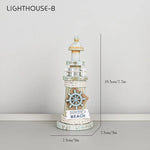 décoration murale marine phare bateau maison figurines poissons livres bois nautique ancres textures