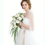 bouquets mariage fleurs artificielles cascade blanc rose violet bleu