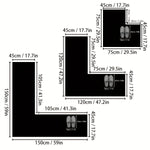 tapis douche gris moderne antidérapant points noirs fond blanc taille 150x45 adhésif polyester floral