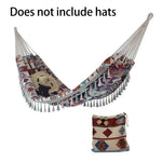 hamac multicolore aztèque boho chic tassel extérieur adultes géométrique polyester