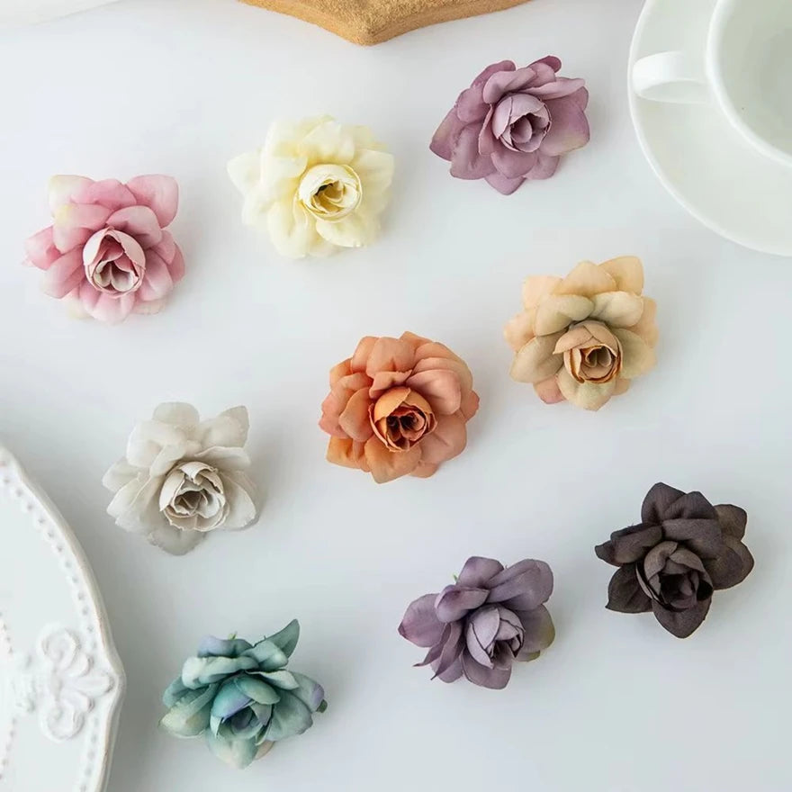 bouquet fleurs artificielles narcisse soie rose blanc beige décoration mariage vintage romantique jardin maison
