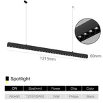 Lampe LED suspendue moderne lumière chaude noir matériau aluminium pendentif