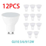 Ampoule LED GU10 6W 9W 12W 180° Blanc Opale Moderne Salon 50000h