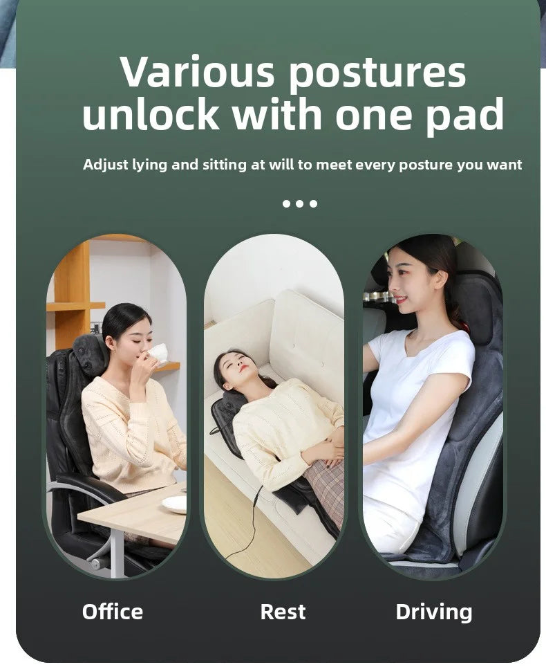 masseur portable confortable noir ajustable chauffe infrarouge cou épaules neuf modes massage trois vitesses