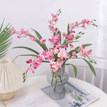 bouquet orchidées artificielles soie rose orange modernes intérieur décoration anniversaire mariage nouveau ano