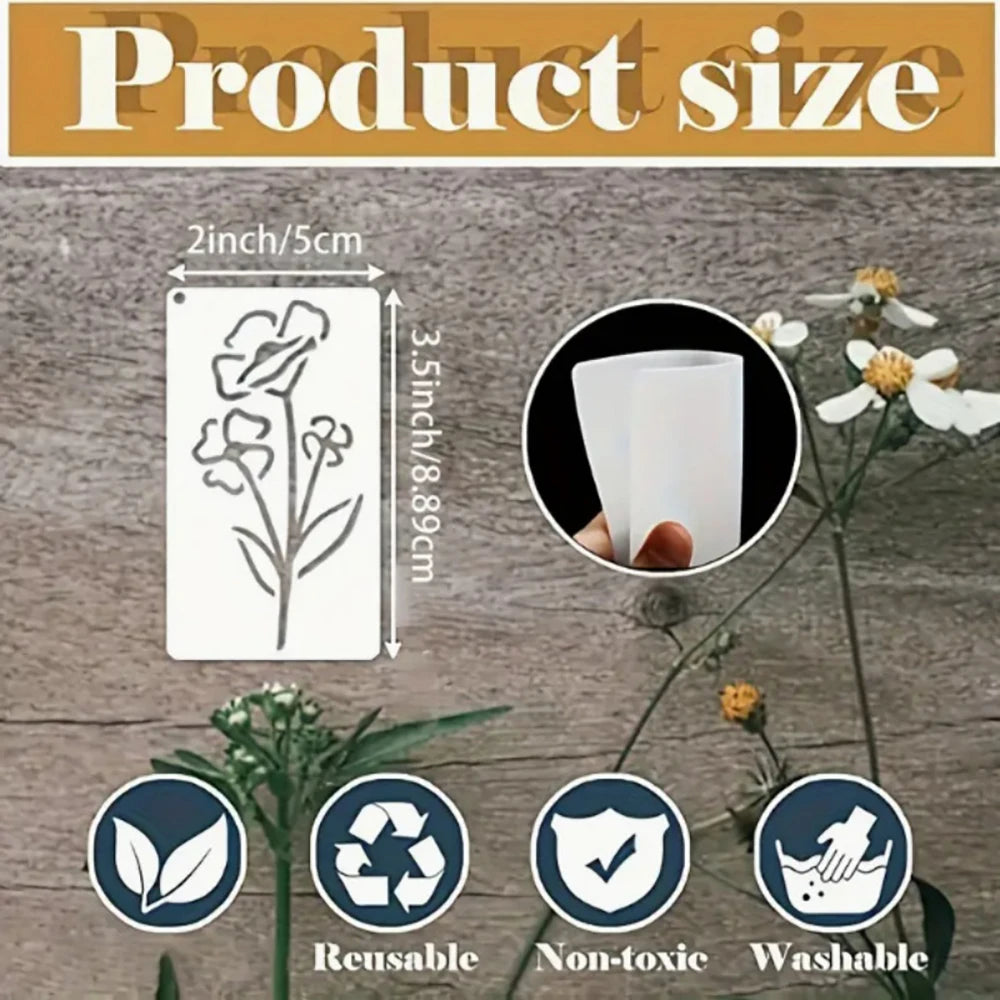 stencils blancs fleurs stylisées minimaliste peinture murale diy decoration motifs opaques exemples inclusion