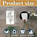 stencils blancs fleurs stylisées minimaliste peinture murale diy decoration motifs opaques exemples inclusion