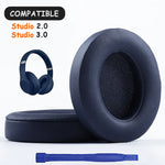 oreillettes casque audio cuir mousse noir gris bleu rouge adhésif confortables ergonomiques remplissage beats