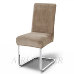 housses chaise velours elasthanne polyester gris modernes poignées serrage chaise mariage banquet