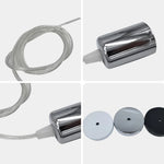 lampe suspendue moderne câble électrique 0.5m 0.8m 1m 1.5m blanc noir chrome