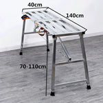 table pliante argentée structure métallique moderne poignées anti dérapante pliante portative