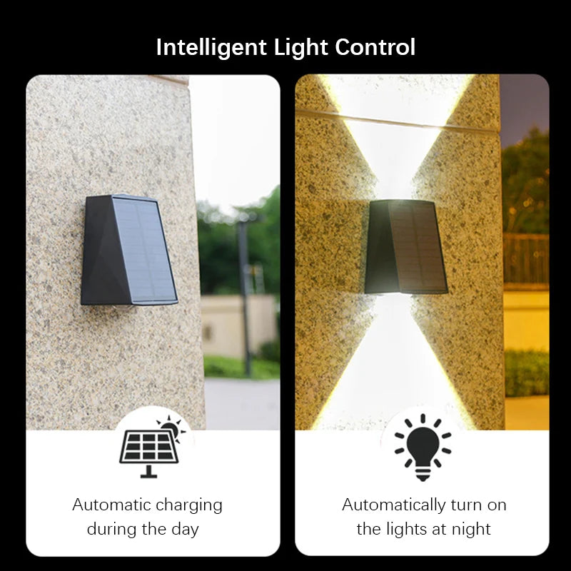 lumière murale led solaire ip65 étanche ambiance rgb contemporaine adhésifextérieur