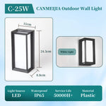 lampe murale moderne extérieure ip65 noir blanc waterproof 249 2000lm vis