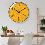 horloge murale moderne aiguille quartz bleu blanc visage unique opale salle manger salon decoration