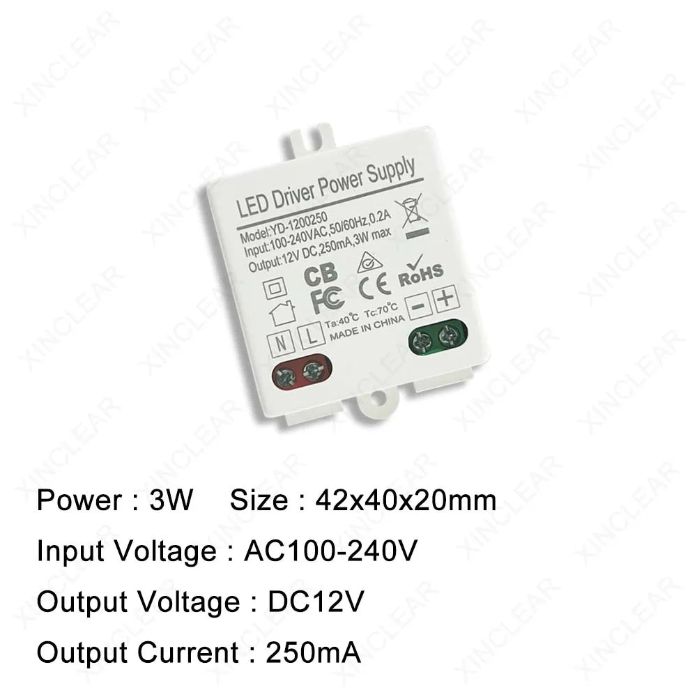 driver led 12v 10w 830ma 12w 24v 500ma blanc moderne