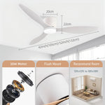 ventilateur led moderne noir six vitesses télécommande lumière réglable silencieux facile