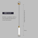 lampe suspendue moderne blanche dorée minimaliste salon chambre éclairage deux sources lumineuses