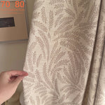 rideau polyester feuilles stylisées beige clair classique opacité salon chambre coucher moderne