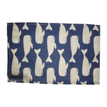 serviettes table tissu coton polyester motif océan poisson sirène marine moderne bleu