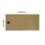 serviette bain animaux patte noire gris rose marron douce moderne absorbante 75cm 100cm