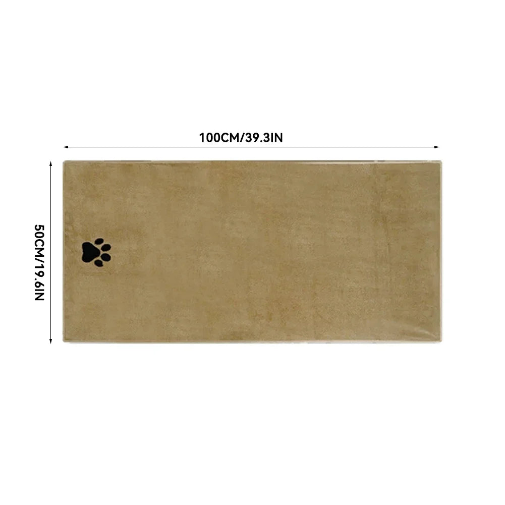 serviette bain animaux patte noire gris rose marron douce moderne absorbante 75cm 100cm