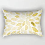 taie d'oreiller rectangulaire jaune clair motif géométrique moderne housse coussin canapé coton 30x50cm
