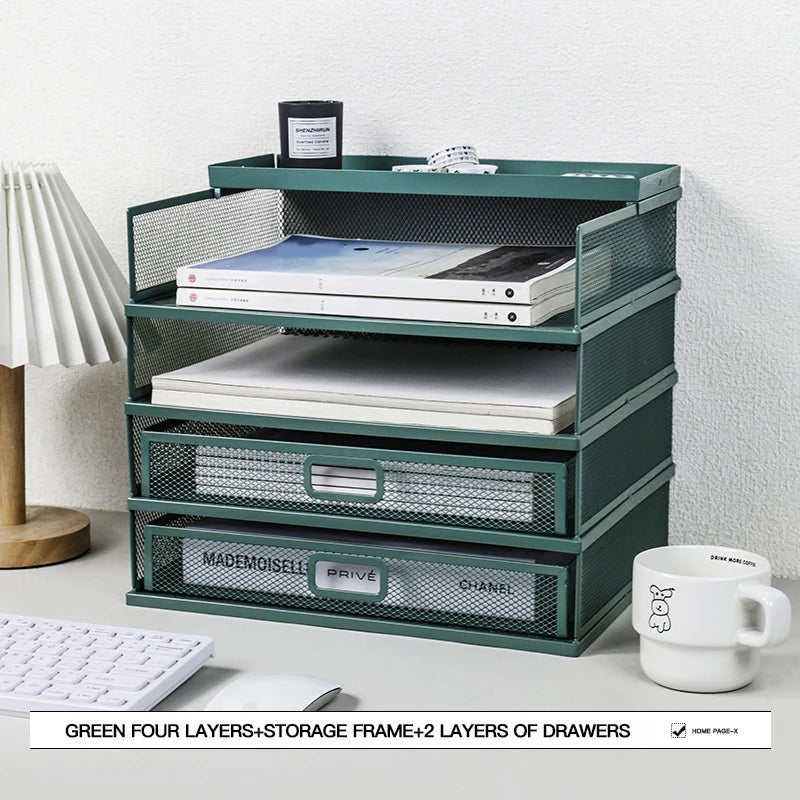 rangement multifonctionnel rack noir blanc vert maille métallique moderne document porte cartes étiquettes chanel