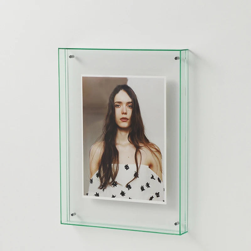 cadre photo moderne acrylique transparent visibles orange bleu vert rose marron minimalisteintérieurDecorationMuraleSalleAMainBureau