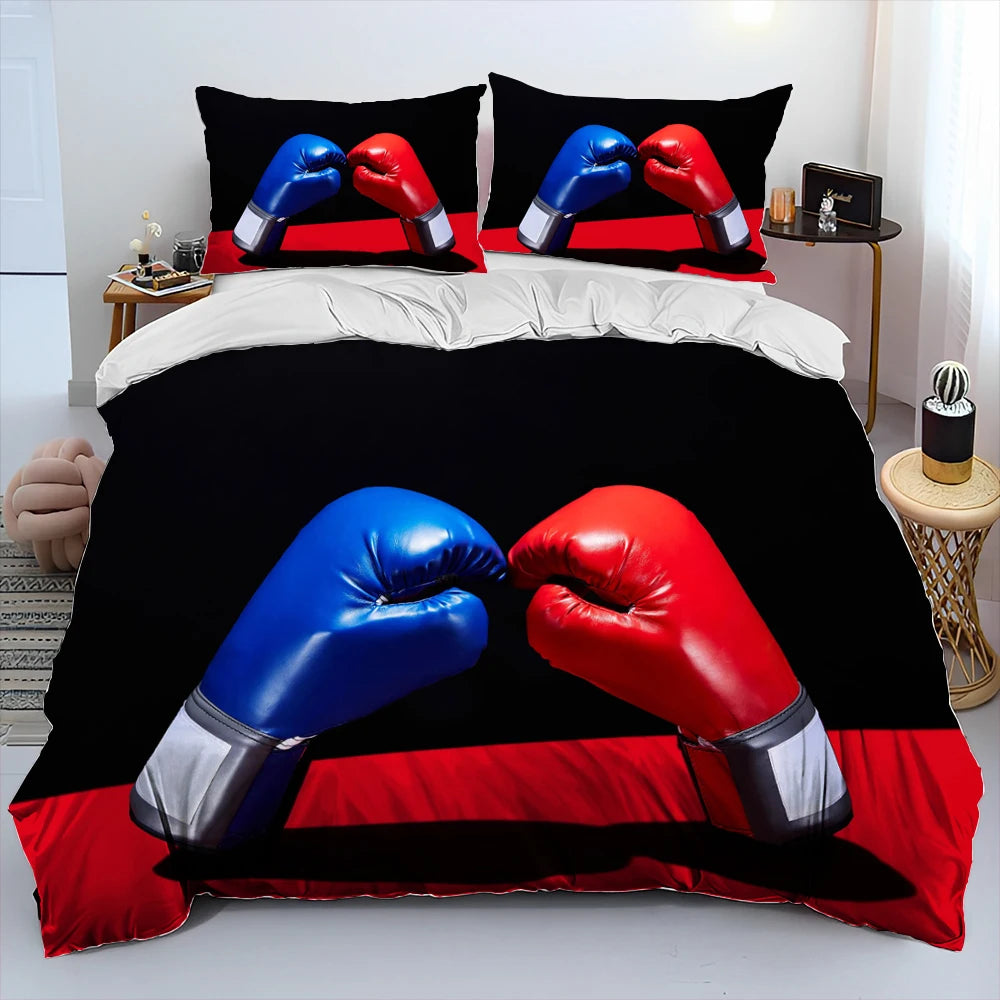 Housse de couette homme boxe 3D - vue d'ensemble