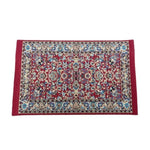 tapis ornements floraux géométriques classique rouge bleu rose beige vert adhésif poupées accessoire