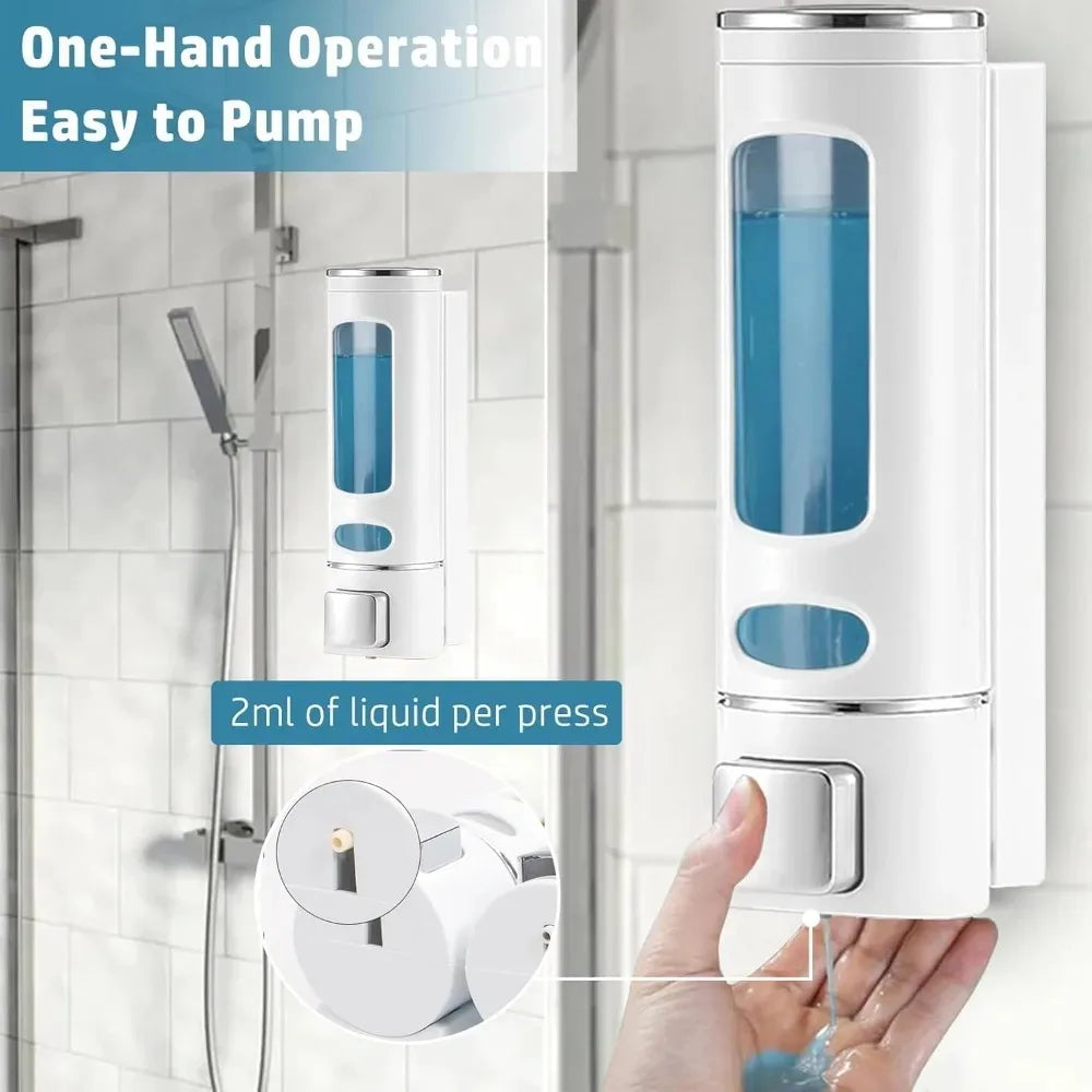 distributeur savon liquide noir or blanc moderne fixation murale bouton pression fenêtre niveau liquide