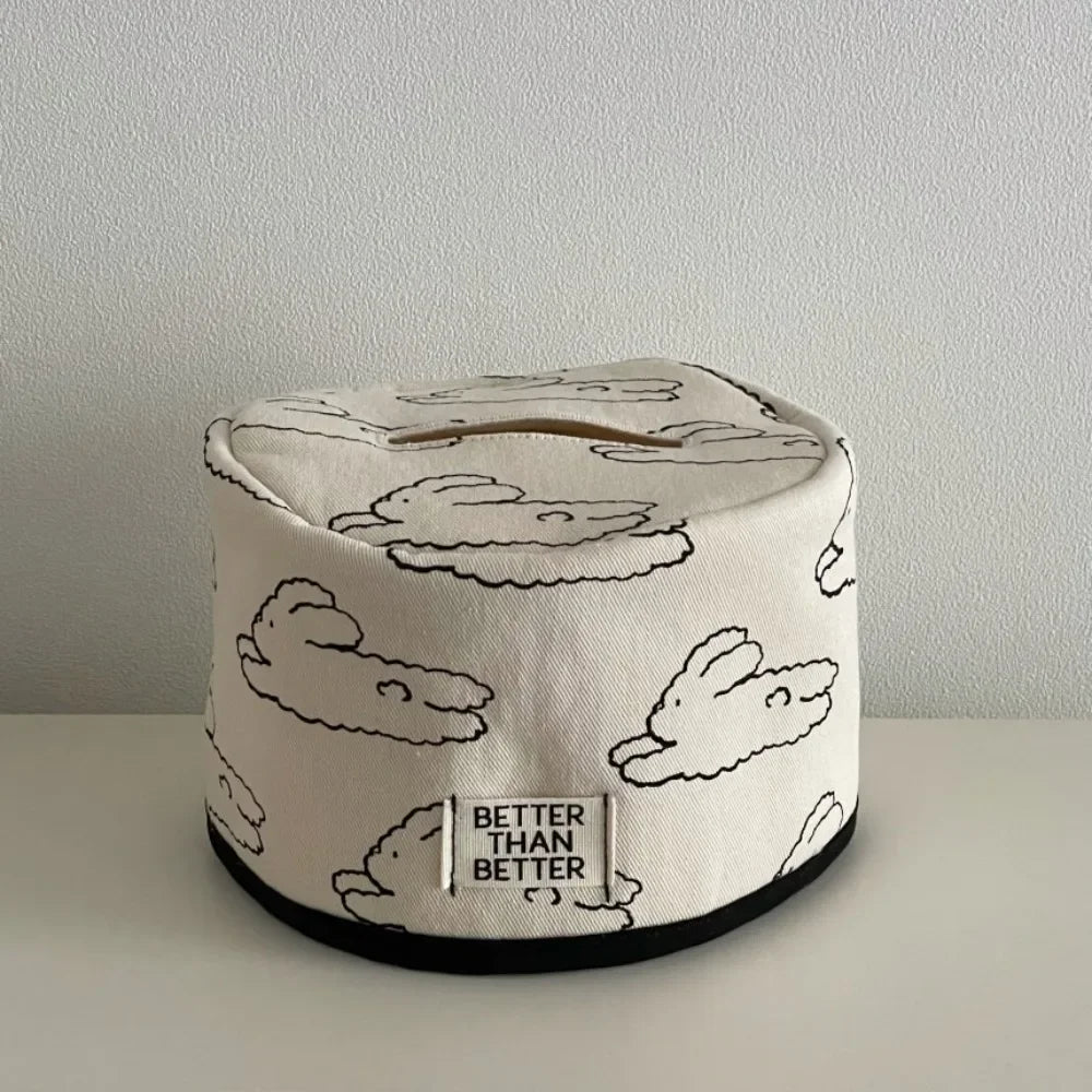 boîtes mouchoirs modernes blanc rose noir arcs nuages decoration maison kitchen accessories storage case