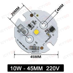 source lumineuse led blanc rouge vert bleu 10w 5050 smd 45mm moderne composants électroniques