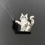 aimants réfrigérateur chat moustaches dessin animé vase noir blanc ornement collection autocollant