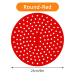 grilles cuisson friteuse air silicone antiadhésif rouge noir moderne cuisine vapeur