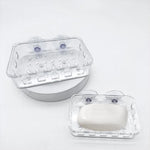 support savon transparent moderne ventouse salle bain cuisine deux pièces