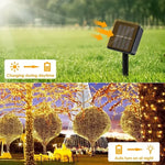guirlande lumineuse solaire extérieure modes multicolore moderne étanche vacances noël mariage