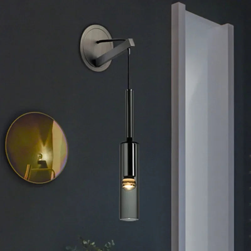 lumière suspendue moderne minimaliste métal noir gris doré abat jour translucide filament apparent/epl/pl