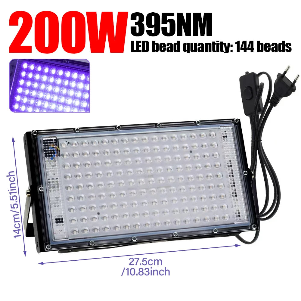 lampe uv moderne interrupteur 50w 100w 200w 300w noir mat
