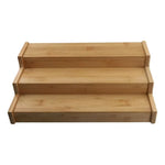 présentoir étagère bois clair trois niveaux rangement bocaux épices moderne minimaliste horizontal utilisation multiple