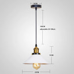 Suspension lumineuse conique minimaliste gris vert jaune bleu rose blanc câble suspendu chambre salon