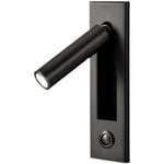 lampes murales modernes interrupteur bouton lisse métallique noir argenté bronze doré minimaliste