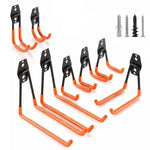 crochet mural moderne noir orange fixations vis chevilles support garage vélos équipements sport